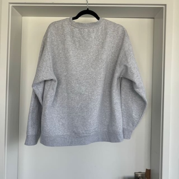 "BRUNETTE" Classic Crew Neck Sweatshirt | Pebble Grey L/XL - Picture 2 of 3